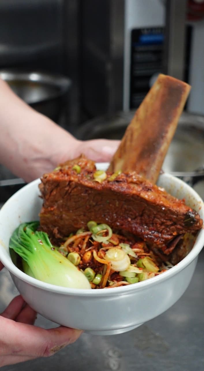 Our signature beef short rib noodles, ready to serve